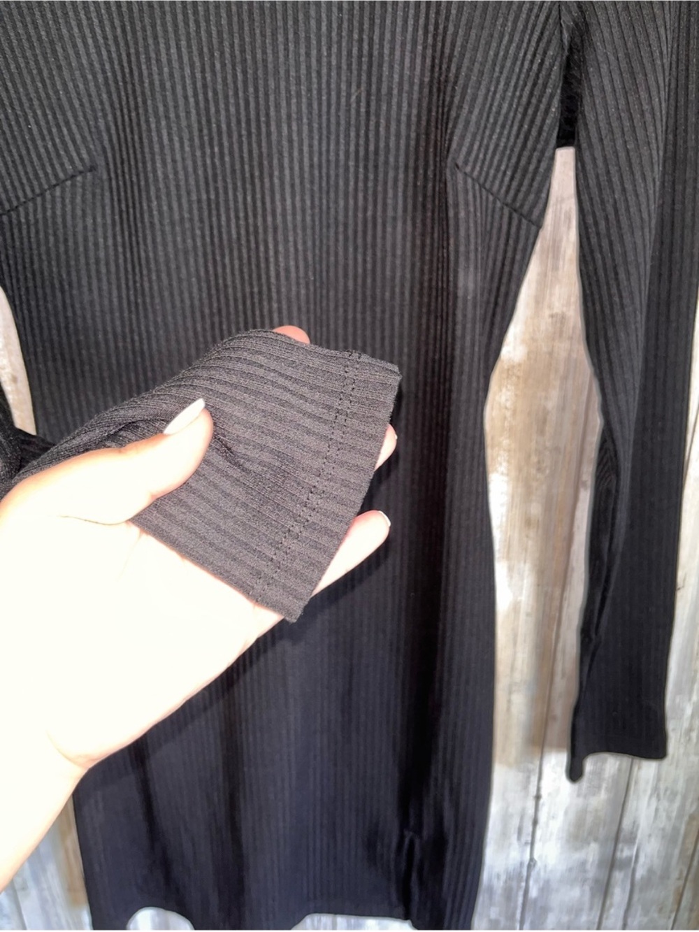 Princess Polly Kehlanae Black Ribbed Mock Neck Mini Dress Size 2 NWT - Picture 3 of 7